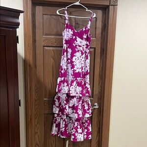 Abercrombie & Fitch Floral Pink and White Women's Dress